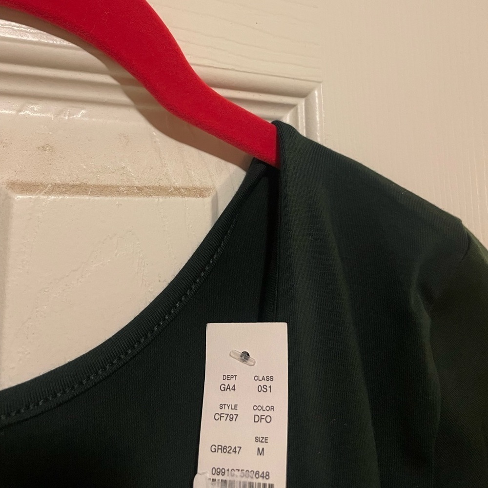 J. Crew Pleated ballet dress in stretch cotton blend Medium Dark Forest NWT - Picture 5 of 7